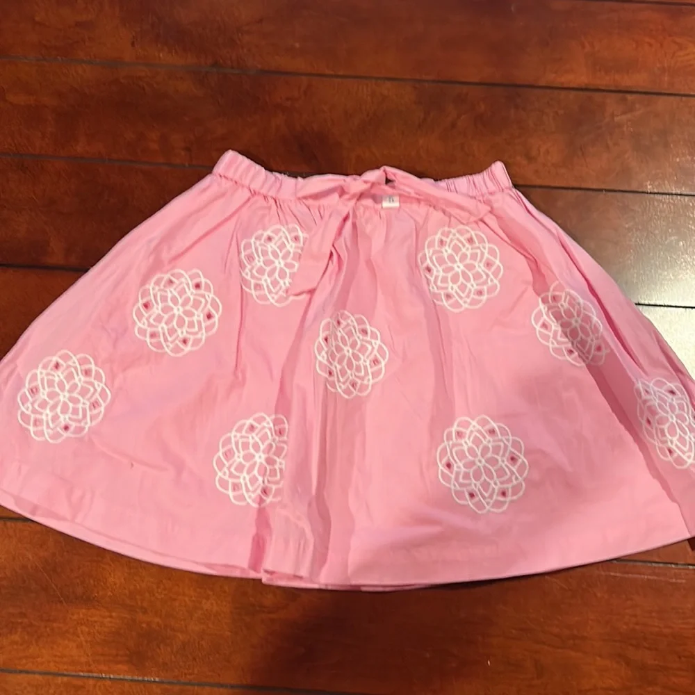 The Children’s Place Pink Embroidered Full Skirt Size 5 100% Cotton